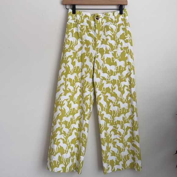 Anthropologie Pants - Anthropologie Maeve Colette Horse Print Cropped Pants 25 P